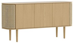 Natúr színű alacsony komód tölgyfa dekorral 150x75 cm Treasures – UMAGE