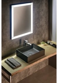 Sapho - FORMIGO munkalapra helyezhető mosdó 47,5x36,5 cm beton/fekete