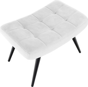 Fotel lábtartóval, világos szürke Velvet szövet/fekete, HABEN