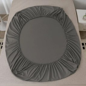 Mikroszálas lepedő MICROVELLE sötétszürke 90x200 cm