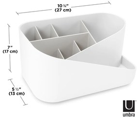 Fehér műanyag fürdőszobai rendszerező kozmetikumokhoz Glam – Umbra