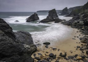 Poszter 29,7x21cm Bedruthan Steps Cornwall tengerpart 3, Assaf Frank