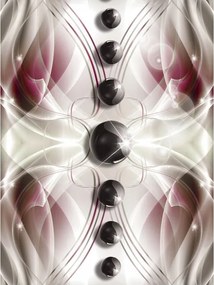 Fotótapéta flizelina Fekete gömbök absztrakt színek és ragyogás 206x275 +ragasztó