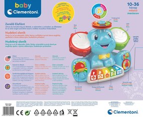 Elefánt Cute interaktív zenélő játék Clementoni