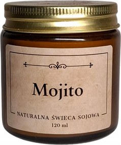Kézzel készített illatos szójagyertya 120 ml Mojito kanóc
