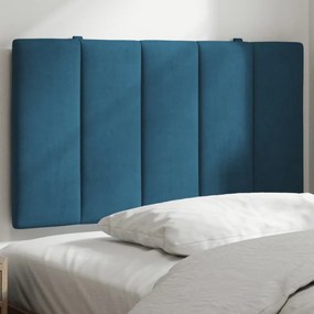 kék bársony fejtámla párna 80 cm
