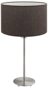 Eglo - LED Asztali lámpa TUNJA 1xE27/60W/230V 38,5 cm matt króm/barna