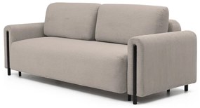 Világosbarna kordbársony kinyitható-tárolóhelyes kanapé 244 cm Arcadova – ELTAP