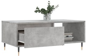 Betonszürke szerelt fa dohányzóasztal 90x50x36,5 cm