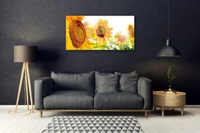 Üvegkép Napraforgó virág növény 100x50 cm