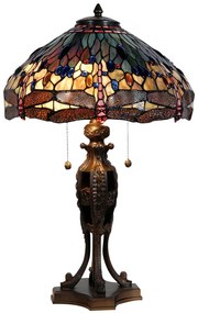 Tiffany asztali lámpa Barna Ø 42x64 cm