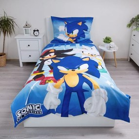 Kék egyszemélyes mikroszálas gyerek ágyneműhuzat 140x200 cm Sonic – Jerry Fabrics