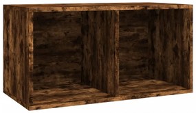 füstös tölgy színű szerelt fa lemeztároló doboz 71 x 34 x 36 cm