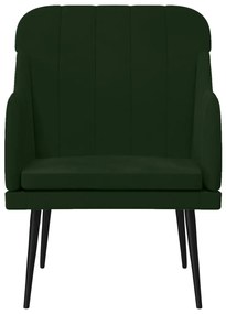 Sötétzöld bársonyfotel 63 x 76 x 80 cm