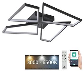 NEDES LED Dimmelhető mennyezeti lámpa LED/115W/230V 3000-6500K fekete + távirányító ND4041