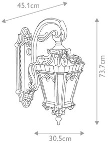 Kichler KL-TOURNAI2-XL - Kültéri fali lámpa TOURNAI 3xE14/60W/230V IP44
