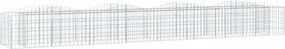 vidaXL íves horganyzott vas gabion magaságyás 400x50x50 cm