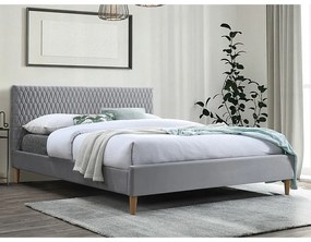 Azurro Velvet ágy 160 x 200 cm, világosszürke