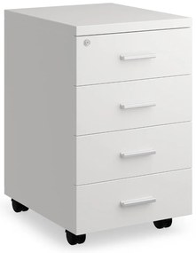 SimpleOffice konténer 40 x 48 cm - 4 fiókos, fehér