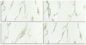 Öntapadós PVC csempepanel, 4db-os csomag, Csontfehér-barna márvány, 30 x 60 cm