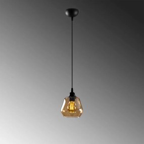Gold 030 arany-fekete fém és üveg függőlámpa, Ø15 cm