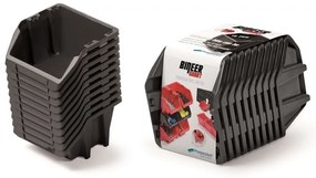 Kistenberg 10db tárolódoboz készlet BINEER SHORT 187x158x114 mm fekete