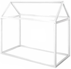 Fehér házikó alakú gyerekágy 70x140 cm Montessori – Roba