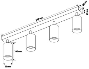 Brilagi - SELE spotlámpa 4xGU10/30W/230V bézs