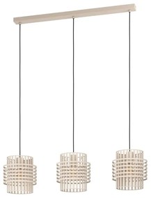 Eglo 390147 - Csillár zsinóron OLTAMAR 3xE27/40W/230V krémes