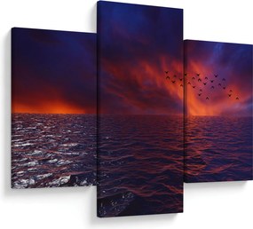Tengeri kép a madarakkal (90x60 cm)