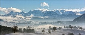 A havas hegyek képe (120x50 cm)