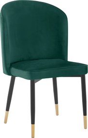 Étkezőszék, zöld Velvet szövet/fekete, UDAJA