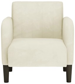 krém bársony kanapészék karfás szék 54 cm