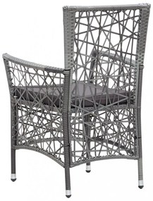 9 részes szürke kültéri polyrattan étkezőgarnitúra