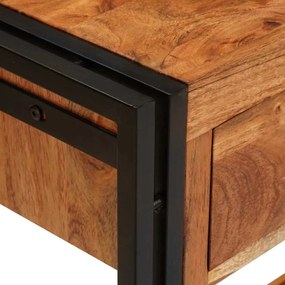 Konzolasztalok 2 pcs Barna 160 x 33 x 75 cm Tömör Akáciafa