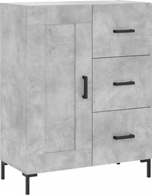 vidaXL betonszürke szerelt fa tálalószekrény 69,5 x 34 x 90 cm