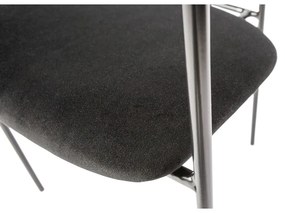 Fekete bársony étkezőszék Ivy – WOOOD