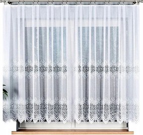 Violetta Jacquard mintás függöny 001539 magasság 150cm, fehér színben (méterenként)