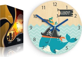 Kalóz falióra gyerekszobába Gyönyörű Számok