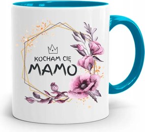 Kék Bögre Anyukáknak Szeretlek Anya Ajándék fényképes nyomattal