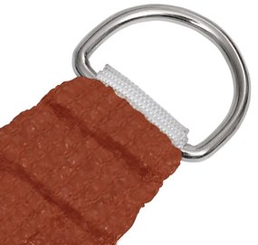 terrakotta négyszögletű HDPE napvitorla 160 g/m² 2,5x5 m