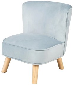 Világoskék bársony gyerek fotel Lil Sofa – Roba