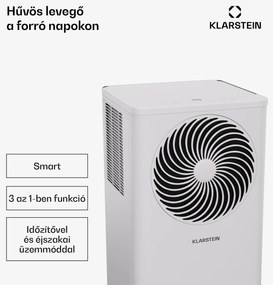 Klarstein Aero Ring 9K, Smart, légkondicionáló, 9 000 BTU, mobil és intelligens, max. 31 m², hangvezérlés