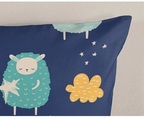 Kék egyszemélyes-hosszabbított pamut gyerek ágyneműhuzat 140x220 cm Sheep – Good Morning