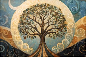 Kép – Életfa és spirálok (90x60 cm)