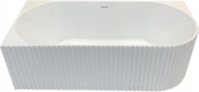 Barbara 160 cm-es balos falra szerelhető sarokkád Indes fehér