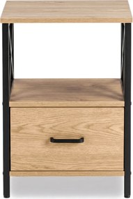 Éjjeliszekrény LOGAN 40 cm tölgy/fekete