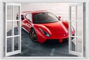 Poszter 90x60 Piros Ferrari golyó