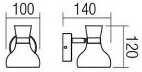Redo 04-475 - Fali lámpa BOWIE 1xE14/28W/230V