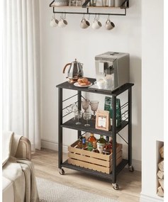 Szervírozó asztalka MARGE fekete